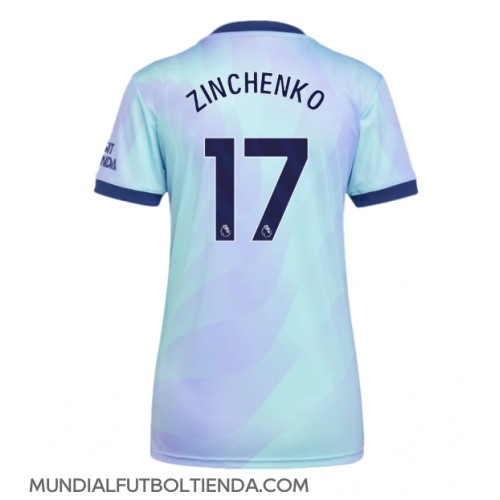 Camiseta Arsenal Oleksandr Zinchenko #17 Tercera Equipación Replica 2024-25 para mujer mangas cortas